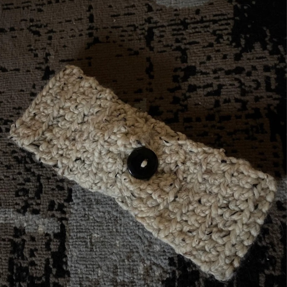 Hand knit headband and ear warmer